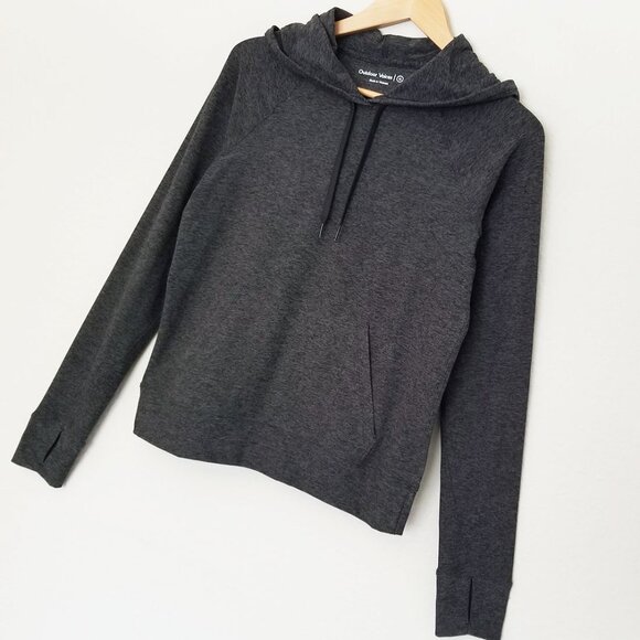 Outdoor Voices Women's Cloudknit All Day Hoodie Sweatshirt M Charcoal Gray SOFT - Picture 14 of 15